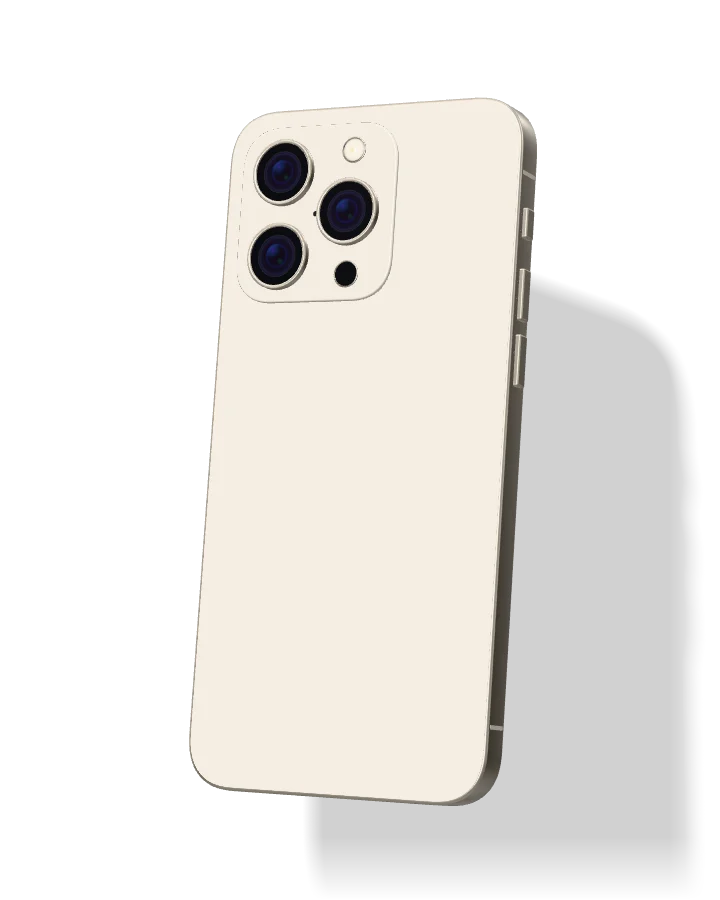 Phone mockup, back angle angle