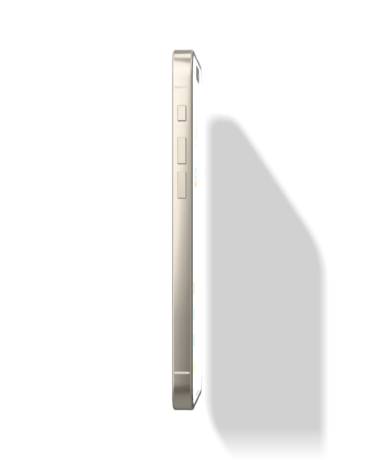 Phone mockup, profile angle